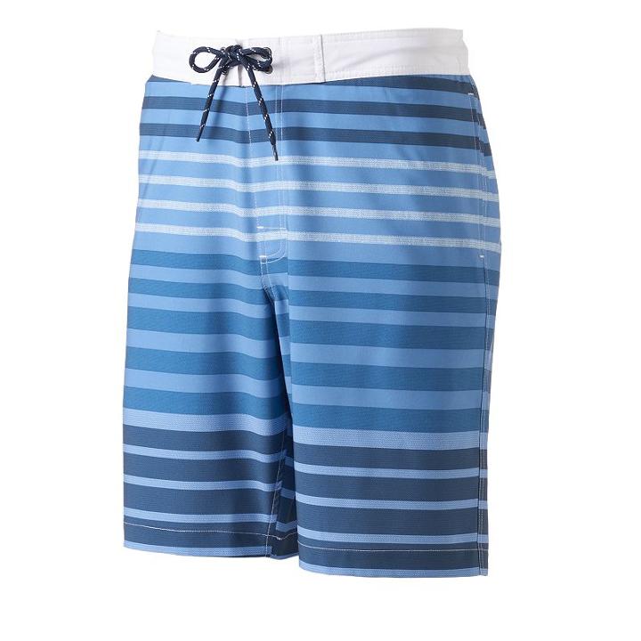 Men's Sonoma Goods For Life&trade; Striped Swim Trunks, Size: Large, Blue (navy)