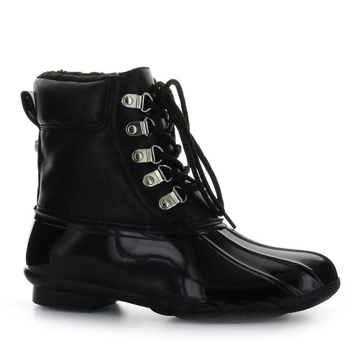 Seven7 J-hawk Women's Waterproof Duck Boots, Girl's, Size: 9, Black