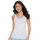 Juniors' So&reg; Double Scoop Crisscross Tank, Girl's, Size: Xl, White