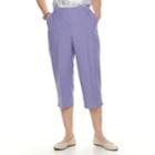 Women's Alfred Dunner Studio Pull-on Capri Pants, Size: 8, Lt Purple