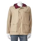 Men's Woolrich Flannel-lined Hooded Jacket, Size: Large, Dark Beige