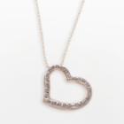 Diamond Fascination 14k Gold Heart Pendant, Women's, Size: 18, White