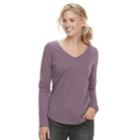 Women's Sonoma Goods For Life&trade; Essential V-neck Tee, Size: Xl, Purple