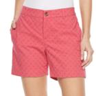 Women's Croft & Barrow&reg; Novelty Shorts, Size: 14, Brt Red