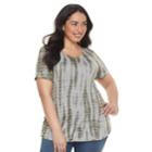 Plus Size Sonoma Goods For Life&trade; Swing Tee, Women's, Size: 1xl, Silver