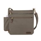 Travelon Anti-theft Courier Crossbody Bag, Women's, Beig/green (beig/khaki)
