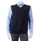Big & Tall Croft & Barrow&reg; Classic-fit 12gg Sweater Vest, Men's, Size: M Tall, Black