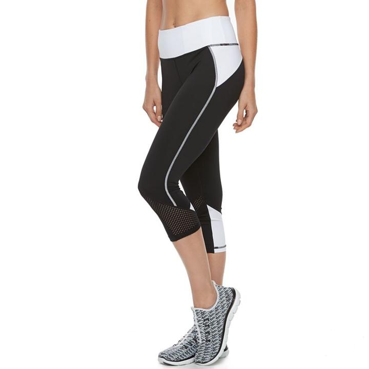 Women's Tek Gear&reg; Tricot Mesh Capri Leggings, Size: Small, Oxford