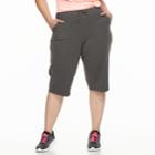 Plus Size Tek Gear&reg; Straight-leg Skimmer Capris, Women's, Size: 1xl, Dark Grey