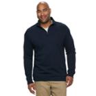 Big & Tall Croft & Barrow&reg; Classic-fit Easy-care Quarter-zip Pullover, Men's, Size: M Tall, Dark Blue