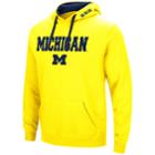 Men's Michigan Wolverines Pullover Fleece Hoodie, Size: Small, Blue (navy)