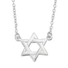 Sterling Silver Star Of David Necklace, Women's, Grey