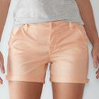 Women's Sonoma Goods For Life&trade; Color Chino Shorts, Size: 10, Lt Orange