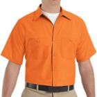 Big & Tall Red Kap Classic-fit Industrial Button-down Work Shirt, Men's, Size: 3xb, Orange