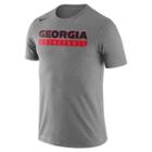 Nike, Men's Georgia Bulldogs Basketball Practice Dri-fit Tee, Size: Small, Dark Grey