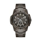 Caravelle Men's Gunmetal Ion-plated Stainless Steel Chronograph Watch - 45a142, Size: Large, Grey
