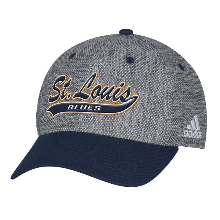 Adult Adidas St. Louis Blues Structured Flex-fit Cap, Men's, Size: S/m, Gray