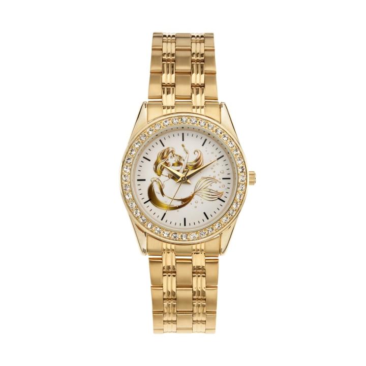 Disney's The Little Mermaid Princess Ariel Women's Crystal Watch, Size: Small, Yellow