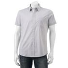 Men's Apt. 9&reg; Slim-fit Patterned Stretch Button-down Shirt, Size: Xxl Slim, Med Grey