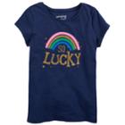 Girls 4-10 Jumping Beans&reg; St. Patrick's Day Graphic Tee, Size: 5, Blue