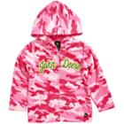Girls 4-6x John Deere Pink Camouflage Microfleece Zip-up Hoodie, Girl's, Size: 6x