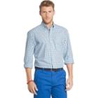 Men's Izod Essential Classic-fit Tattersall Plaid Button-down Shirt, Size: Medium, Blue Other