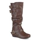 Journee Collection Tiffany Women's Slouch Boots, Girl's, Size: 9 Wc, Brown