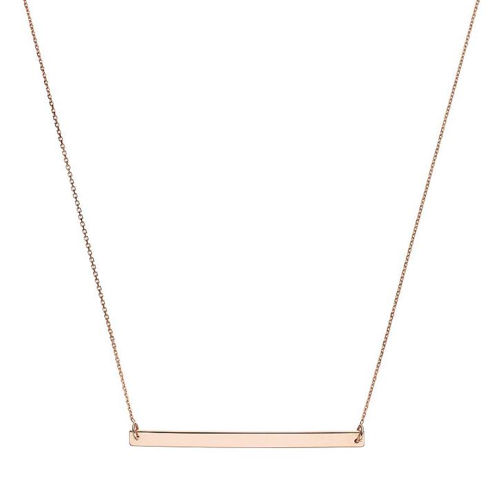 14k Gold 40 Mm Bar Necklace, Women's, Size: 16
