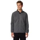Men's Heat Keep Striped Sherpa-lined Fleece Jacket, Size: Xl, Dark Grey