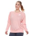 Plus Size Nike Vintage Crewneck Long Sleeve Top, Women's, Size: 2xl, Pink