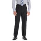 Big & Tall Croft & Barrow&reg; Classic-fit Easy-care Pleated Dress Pants, Men's, Size: 44x34, Black