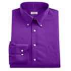 Men's Izod Regular-fit Plaid Stretch Dress Shirt - Men, Size: L-36/37, Purple