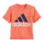 Boys 4-7x Adidas Heathered Logo Graphic Tee, Size: 4, Brt Red