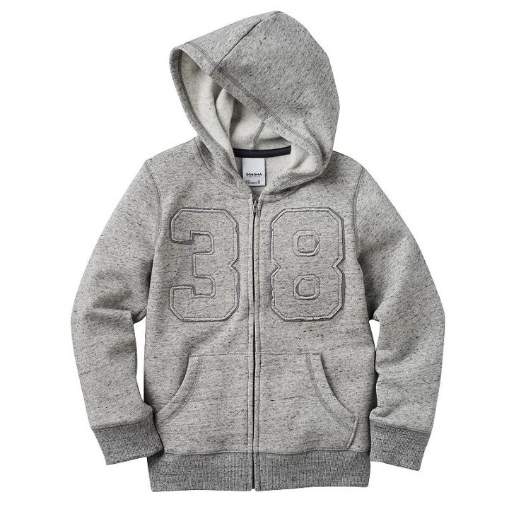 Boys 4-7x Sonoma Goods For Life&trade; Fleece-lined Marled Hoodie, Boy's, Size: 4, Light Grey