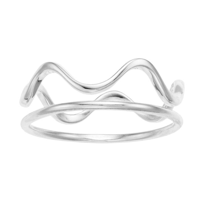 Love This Life Sterling Silver Wavy Ring Set, Women's, Size: 7