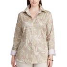 Plus Size Chaps Non-iron Cotton Button-down Shirt, Women's, Size: 1xl, White