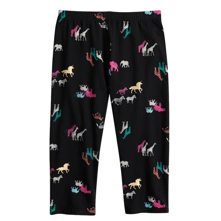 Plus Size Girls 7-16 So&reg; Core Capri Leggings, Size: 20 1/2, Black