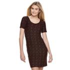 Juniors' Mudd&reg; Short Sleeve Bodycon Dress, Girl's, Size: Medium, Dark Red