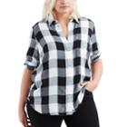 Plus Size Levi's&reg; Plaid Button-back Shirt, Women's, Size: 2xl, Medieval Blue
