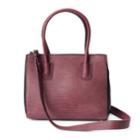 Mellow World Arianna Reptile Skin Print Embossed Satchel, Women's, Dark Green