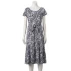 Women's Perceptions Ruched Paisley Midi Dress, Size: 12, Oxford