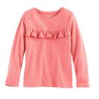Girls 4-10 Jumping Beans&reg; Ruffle Yoke Tee, Size: 7, Med Pink