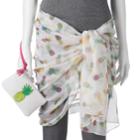 Women's Sonoma Goods For Life&trade; Print Oversized Wrap Scarf With Neoprene Pouch, White Multi