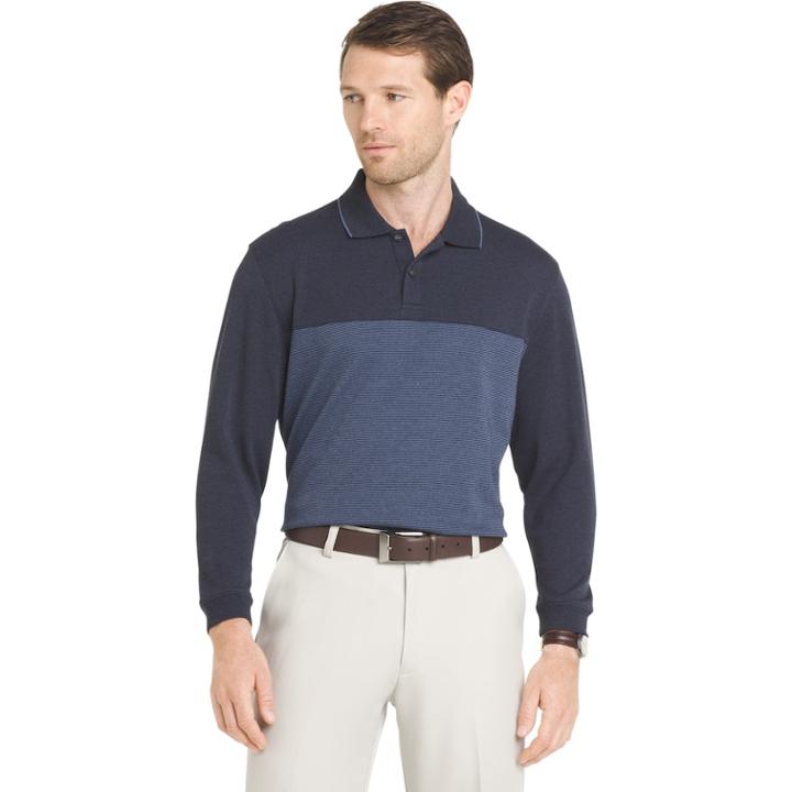 Men's Van Heusen Jaspe Classic-fit Flex Stretch Polo, Size: Medium, Blue Other