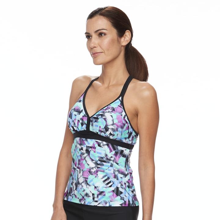 Women's Free Country Racerback Tankini Top, Size: Large, Med Blue