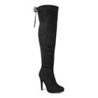 Journee Collection Magic Women's Over-the-knee High-heeled Boots, Girl's, Size: 6, Black