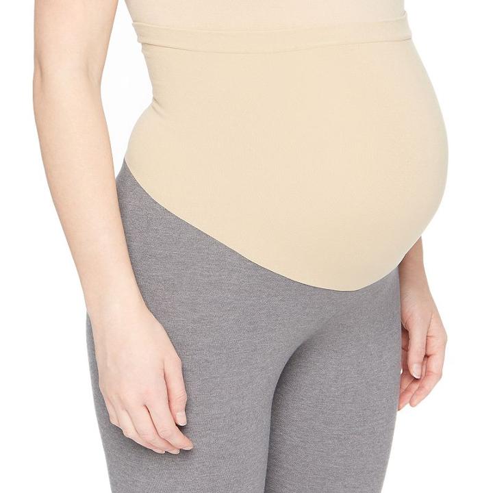 Maternity Oh Baby By Motherhood™ Secret Fit Belly™ Solid Crop Leggings, Women's, Size: Xl, Grey (charcoal)