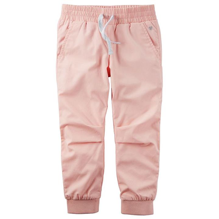 Girls 4-8 Carter's Poplin Jogger Pants, Girl's, Size: 6x, Pink