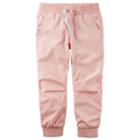Girls 4-8 Carter's Poplin Jogger Pants, Girl's, Size: 6x, Pink