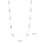 Long Simulated Pearl Station Necklace & Stud Earring Set, Women's, White